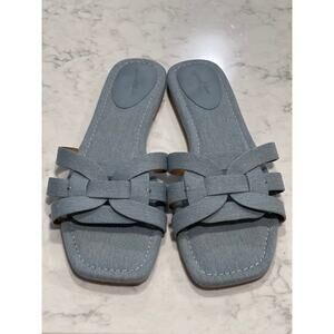 Universal Thread Women’s Memory Foam Edna Denim Slip On Sandal Size‎ 9.5 Blue